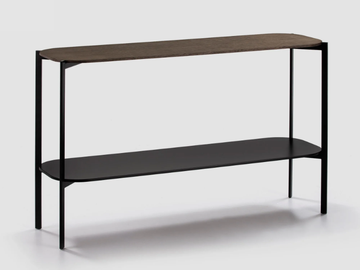 EXO - Rectangular wooden console table with shelving by Kendo Mobiliario - view 2